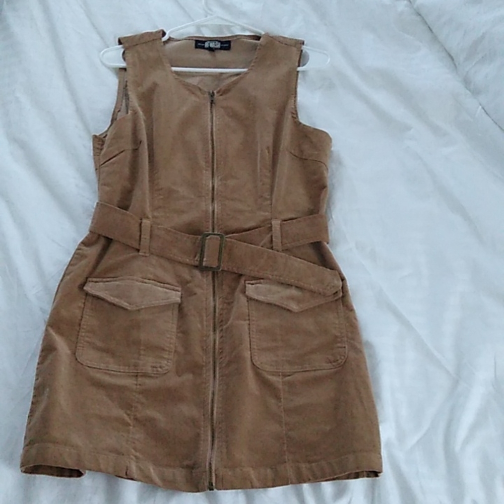 Fall zipper mini dress